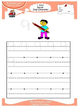 Çocuklar İçin Çizgi Çalışma Sayfaları 